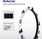 Blue Bow Mouse Silhouette Steering Wheel Cover, Non-Slip Polyester Wheel Grip, Universal 15 Inch Car Accessory