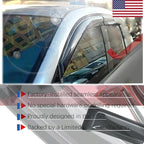 Smoke Tinted Rain Guards Window Visors Compatible with 2016-2021 Honda Civic Sedan | Outside Mount 4Pcs Side Window Wind Deflectors | Durable Acrylic Wind Deflectors