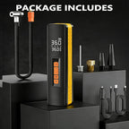 Tire Inflator Portable Air Compressor, 5X Faster 150 PSI Portable Tire Inflator for Car, Built-in Magnetic Storage, Auto Shut-Off Cordless Air Pump, LED Light for Cars, Motor, Bikes