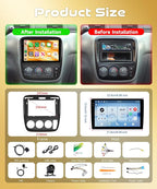 4G+128G Android Car Stereo for Honda CRV 1997-2001 with Wireless CarPlay Android Auto, 9 Inch Touchscreen Car Radio Mirror Link GPS Navigation WiFi Bluetooth FM RDS EQ SWC Backup Camera