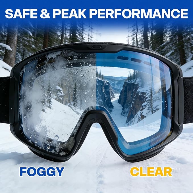 Anti Fog Spray for Glasses (2 oz), Lens-Safe Cleaner for Helmet Visor – Defogger for Safety Goggles & Everyday Eyewear, Fast-Acting & Long-Lasting for hockey shield, Sports Glasses, VR & Mirror