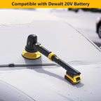 Electric Ice Scraper for Dewalt 20V Battery, 1300RPM High-Speed Windshield Scraper for Ice and Snow, 45° Head Adjust, Extension Rod, Ice Scraper for Car Window(Battery Not Included)(Yellow)