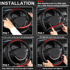 Steering Wheel Cover for Toyota, Auto Car Steering Wheel Cover for Toyota Highlander Rav4 Corolla Camry,Standard Size - Gray