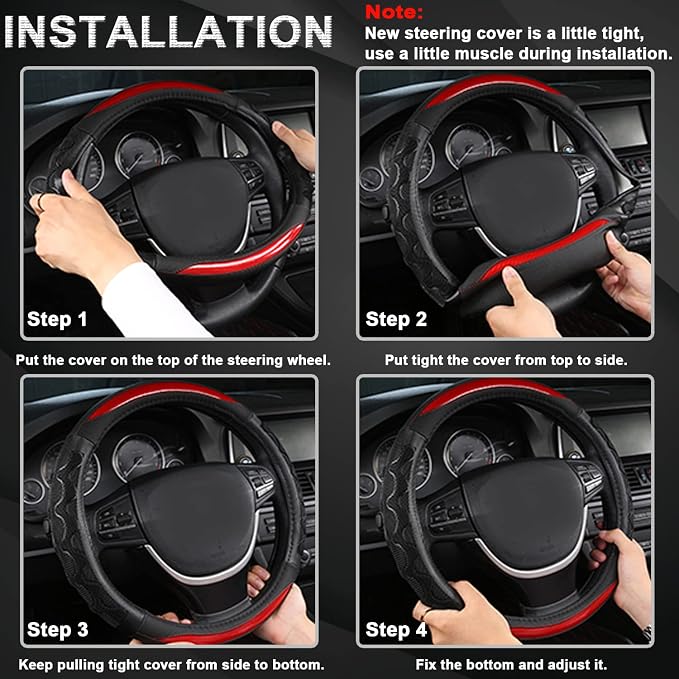 Steering Wheel Cover for Toyota, Auto Car Steering Wheel Cover for Toyota Highlander Rav4 Corolla Camry,Standard Size - Blue