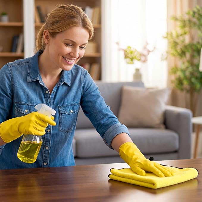 80 Pcs Microfiber Towels:16"x16" Microfiber Drying Towels Bulk Micro Fiber Car Cleaning Cloth for Cars Drying Washing Polishing Office Windows Cleaning Household Supplies (Gray,Yellow)