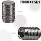 8PCS Tire Valve Stem Caps, Dust Proof, Anodized Aluminum Universal Tire Valve Stem Covers for Cars, SUV, Trucks, Bikes, Motorcycles, Bicycles(Gray)