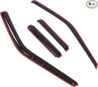 in-Channel Window Vent Visors Rain Guards Compatible with Nissan Pathfinder 1990-1995 | Side Window Wind Deflectors Rain Shields | Smoke Tinted, 4 Pcs Set, DGWV-553i