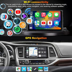 4Core 64GB 5GWiFi Upgrade Car Radio Stereo for Toyota Highlander 2014-2019, 10.1Inch Wireless CarPlay Touch Screen Android Auto Head Unit Radio with Bluetooth Backup Camera GPS Navigation DSP SWC FM