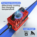 15 AMP 48 Volt Golf Carts Battery Charger for Club Car 3-Pin Round Plug,for Lead Acid Battery