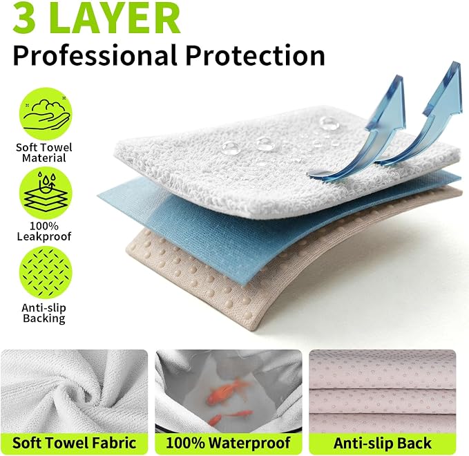 Towel Bucket Seat Cover Waterproof White Machine Washable for Athletes Running Swimming Boxing Workout Outdoor Sports