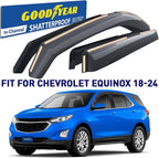 Goodyear Shatterproof in-Channel Window Deflectors for Chevrolet (Chevy) Equinox 2018-2024, Rain Guards, Window Visors for Cars, Vent Deflector, Car Accessories, 4 pcs - GY003489