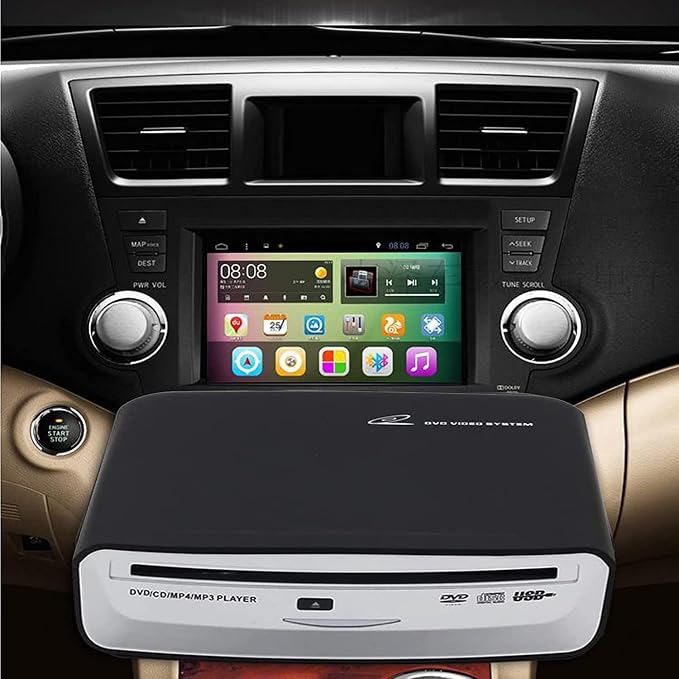 USB External Car Universal Connection Portable CD Player for Car Android Navigation/TV/Laptops Desktops with USB Port Plug and Play (Android Version 4.4 and Above)