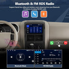 4G+64G Car Radio for Ford Explorer 2006-2010, Android 15 Car Stereo with Wireless CarPlay Android Auto 10" Touch Screen Radio with Bluetooth 5.0 GPS WiFi 32 EQ FM/RDS Backup Camera
