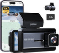 4K Dash Cam Front and Rear, 64GB SD Card, Dual Dash Camera for Cars with Wi-Fi, GPS, ADAS, BSD, LCA, 3’’ IPS Display Car Camera, APP & Voice Control, Night Vision, 24H Parking Mode