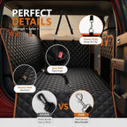 Back Seat Extender for Dogs,Dog Car Seat Cover for Back Seat with Hard Bottom Holds 500 lbs,Car Seat Protector,Waterproof Extender for Dogs,Pet Bed for Full Size F150/RAM1500/Silverado Crew Cab Pickup