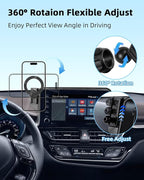 PZK Car Phone Mount for Toyota C-HR CHR 2019-2022 Accessories 8-inch Screen | Magnetic Cell Phone Holder with Magsafe 360° Rotation Hand-Free Phone Cradles Not Affect Vent for All 4-7.0'' Smartphones
