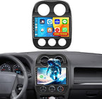 5Ghz WiFi 2G+64G Android 15 Radio for Jeep Compass Patriot 2010-2016 Car Stereo with Wireless Carplay Android Auto,5.0 Bluetooth,10inch IPS Touchscreen,GPS,FM/RDS SWC AHD Backup Camera MIC