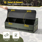 Car Trunk Organizer for SUV and Sedan, Tactical‑Green, 29.5 in | Tactical & Aerospace Oxford, Extra‑Large, Hinged Lid, Collapsible & Adjustable, Water‑Resist & Dust‑Proof