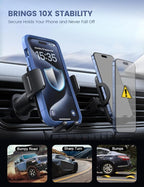 2026 Wider Clamp & Metal Hook Car Phone Holder Vent [Thick Cases Friendly] Phone Holders for Your Car Camera Mounts Automobile Hands Free Cradle Air Vent for iPhone 17 16 15 Pro Max Dark Grey