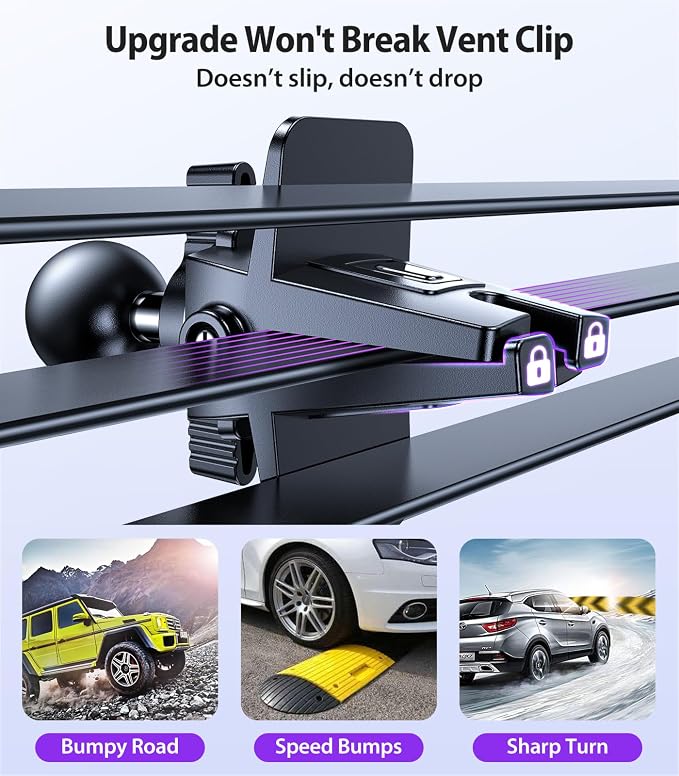 for MagSafe Car Mount [Upgraded Strongest Magnet Power] Magnetic Phone Holder for Car Vent 360 Adjustable Magnetic Phone Mount for iPhone 17 Pro Max 16 15 14 13 12 Plus Mini, Purple