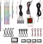 Dreamcolor Acrylic Interior Car Lights, Car Accessories 18 in 1 Car LED Strip Lights with APP Control and 213 Modes, 175 inches 593 LEDs Fiber Optic Lights, RGB Neon Light Kits
