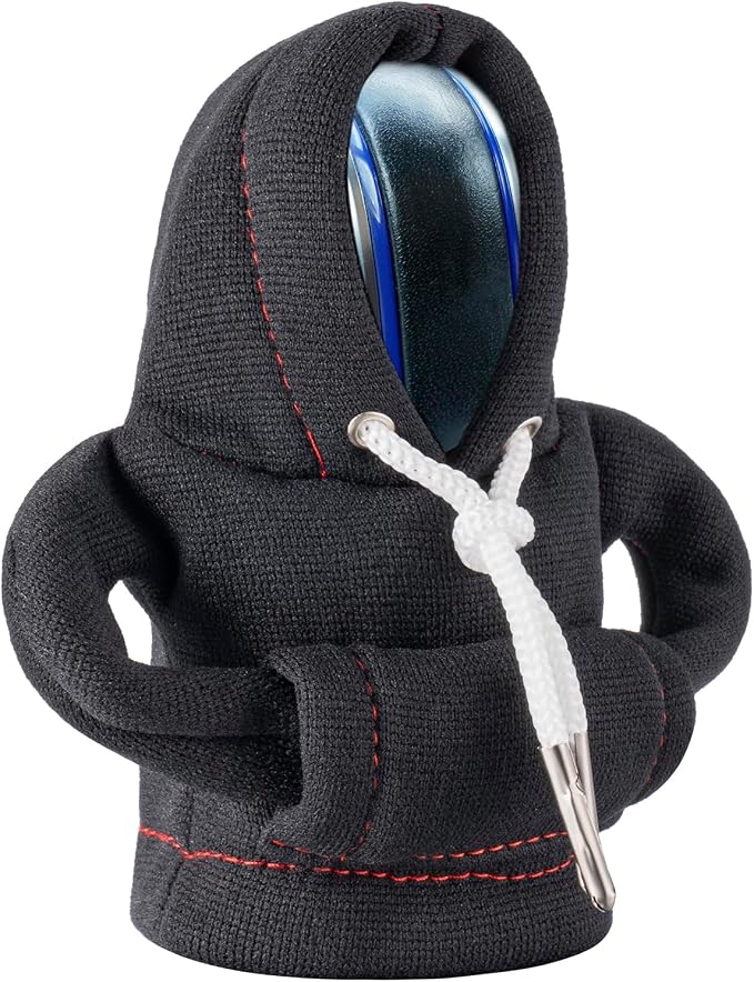 SLLAK Gear Shift Hoodie, Gear Shift Cover, Universal Car Shift Knob Hoodie, Mini Hoodie for Car Shifter, Automotive Interior Cute Gadgets, Car Accessories and Decorations