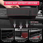 Car Seat Gap Filler with Cup Holder Expander, Automotive Front Seat Storage with Cup Holder, Console Seat Gap Filler Storage Box for Mug Bottle Keys, Car Accessories (Passenger Side)