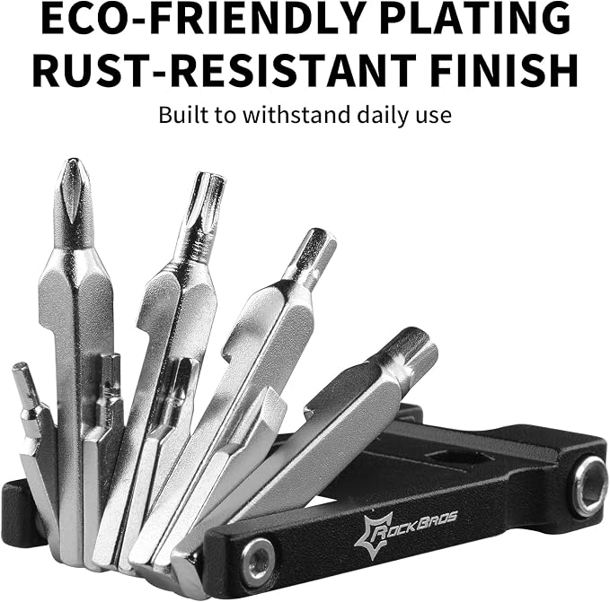 20 In 1 Bike Multi-Function Tool Kit - Allen Wrench, Tire Levers | Portable, Foldable, High Quality Steel,Bike Multitool Cycling Tool Kit