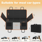 Back Seat Extender for Dogs: Mobile Cozy Pet Den! Skin-Safe Padding, Heavy-Duty PU Leather with Hard Bottom, 450lb Capacity-Waterproof, Non-Slip, 45% More Space (Fits Cars, SUVs & Small Trucks)