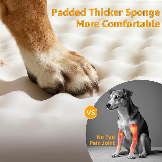 Large Dog Car Seat, Back Seat Extender for Dogs with 3 Mesh Windows, Waterproof Medium Carseat for Dogs with Hard Bottom, Pet Seat Cover for Cars, Trucks and SUVs
