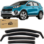 in-Channel Rain Guards for Kia Sportage 2017 2018 2019 2020 2021 2022, Vent Window Visors, Original Window Deflectors-4PCS