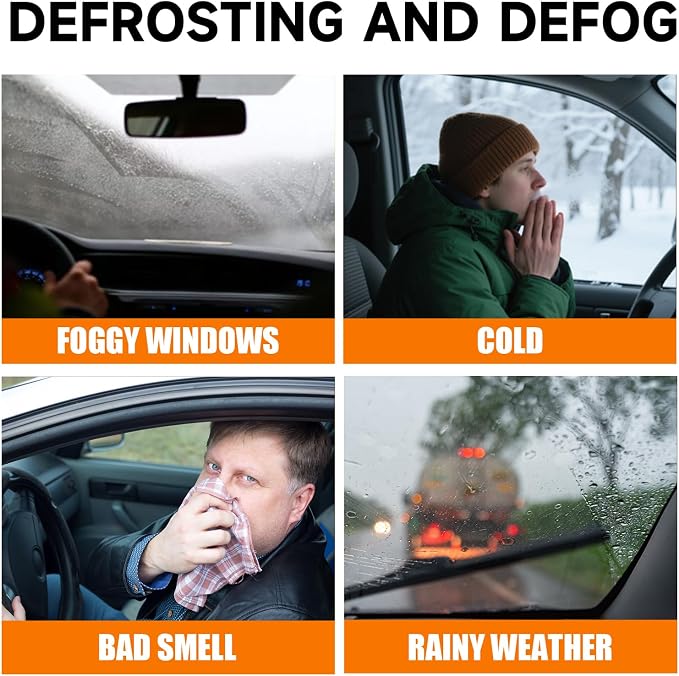 Car Heaters,12V Portable Car heaters for Vehicle 200W Car Defroster Windshield Heater Car Heater Defroster Windshield Defogger Automobile Windscreen