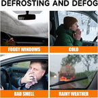 Car Heater 12V 200W 2-in-1 Defroster & Defogger, Fast Heating, Large Airflow, 360° Rotation, Durable High-Temp Design for All 12V Vehicles