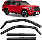 Voron Glass in-Channel Extra Durable Rain Guards for Toyota Sequoia 2023-2026, Window Deflectors, Vent Window Visors, 4 Pieces - 200837