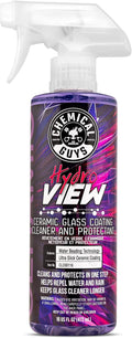 HydroView Ceramic Glass Cleaner & Coating - Cleans & Adds Hydrophobic Protection, Car Window Cleaner for Glass, and Mirrors, Trucks, SUVs, and Home Use - 16 fl oz