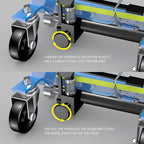 Car Dolly Set of 2,Capacity 1500LBS Hydraulic Car Wheel Dolly Jack with Foot Pedal and Steel Rollers,Wheel Dolly Jack with Unique Reflective Tape,for Tire Repairing,Vehicle Moving