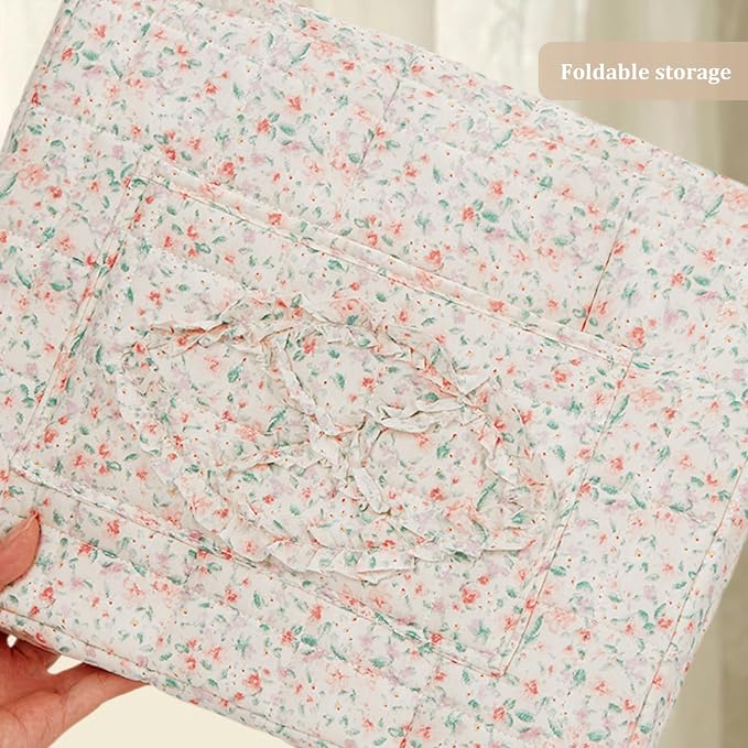 Floral Fabric Storage Basket Car Interior Storage Basket Underwear Sundries Laundry Baskets Supplies Home Organizer Bag (style 3)