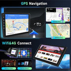 8 CORE 8G+128G Android Car Stereo for Honda Fit 2008-2013 with Wireless Carplay 10.1” Touchscreen Bluetooth 5.0 Car Radio with GPS Navigation, WiFi, Android Auto, DSP, AM/FM/RDS Radio, Backup Camera