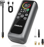 GT160 DUAL Tire Inflator Portable Air Compressor, 4X Faster Dual Cylinder & Upgraded Color LED Screen Portable Air Pump for Car Tires, Auto Shut-off Electric Bike Tire Pump with Pressure Gauge