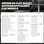 Famobay Chrome Stubby Bullet Antenna Car Truck Antenna Chevy Silverado & GMC Sierra Trucks Heavy Duty Pickup Trucks Accessories（7.8inch Chrome Spiral Pattern）