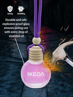 Ikeda Car Air Freshener: Hanging Car Smell Air Freshener | 10ml Hanging Car Perfume | Long Lasting Fragrance | Strong Scents Diffuser for Auto Home (Peach)