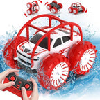 Amphibious Remote Control Car,Rechargeable RC Cars Toy 360° Flips Rotation Stunt Crawler 15KM/H 4WD All Terrain Outdoor Indoor Toy for Kids Boys Girls 3-12