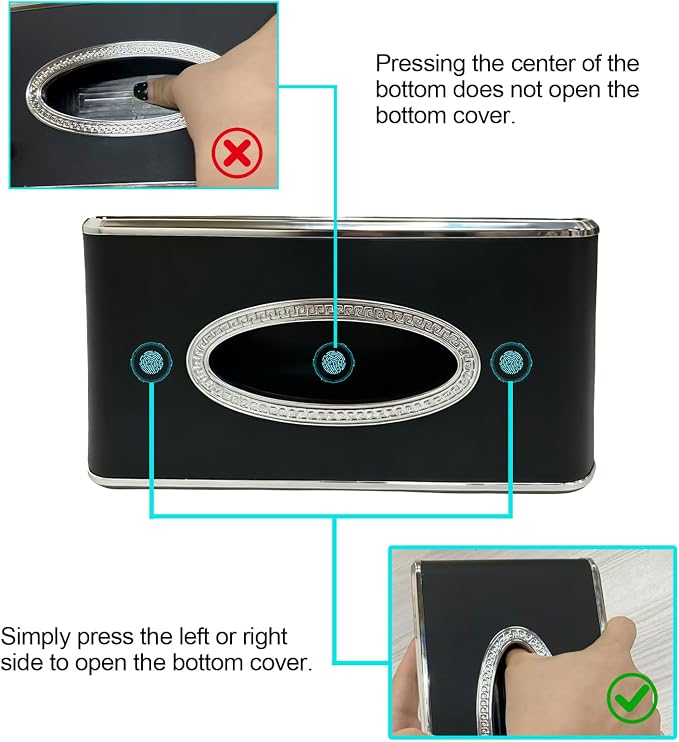Faux Leather Car Tissue Box for Car Interior, Multi-Function Tissue Holder with Visor Clip, Armrest & Back Seat Napkin Organizer, Vehicle Tissue Dispenser Accessories (Black Hanging)