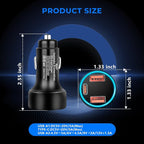 EMP Vehicle Protection, Equipped with Additional USB Sockets, Suitable for 12-Volt DC in Cars and Trucks, Providing Protection Against Solar Flares & Power Surges