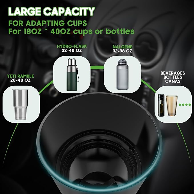 Golf Cart Heater Propane Cup Holder for Yamaha, EZGO, Club Car | Adjustable & Expandable Base Holder Mount for 16.4 oz/1Lb Portable Propane Heater Camping Gas Cylinder and Water Bottle Black