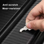 Car Door Sill Protector,4D Carbon Fiber Anti-Scratch Cover Strips,Universal Scuff Protective Door Threshold Guard Vinyl Sticker for Car Truck SUV(4PCS)