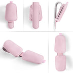 Sunglasses Holder for Car, Leather Magnetic Buckle Sun Visor Sunglass Clip, Ticket Card Storage Glasses Clip, Car Interior Accessories for Men and Women（Pink）