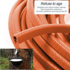 Car Door Rubber Seal Strip, 32.8Ft Self Adhesive Weather Stripping Automotive Edge Trim, Weatherstrip Soundproof Vehicle Tailgate Window Sealing Cover, Universal for SUV RV Truck (Orange)