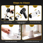 Handheld Car Vacuum Cleaner,25000PA Strong Cyclonic Suction Foldable Mini Vacuum Portable Cordless with Digital Display and One Touch Dust Removal for Car, Home, Office, Kitchen (Gold)