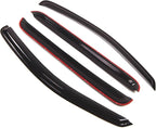 Outside Mount Window Vent Visors Rain Guards Compatible with Dodge Durango 2004-2009 | Side Window Wind Deflectors Rain Shields | Smoke Tinted, 4 Pcs Set, DGWV-116